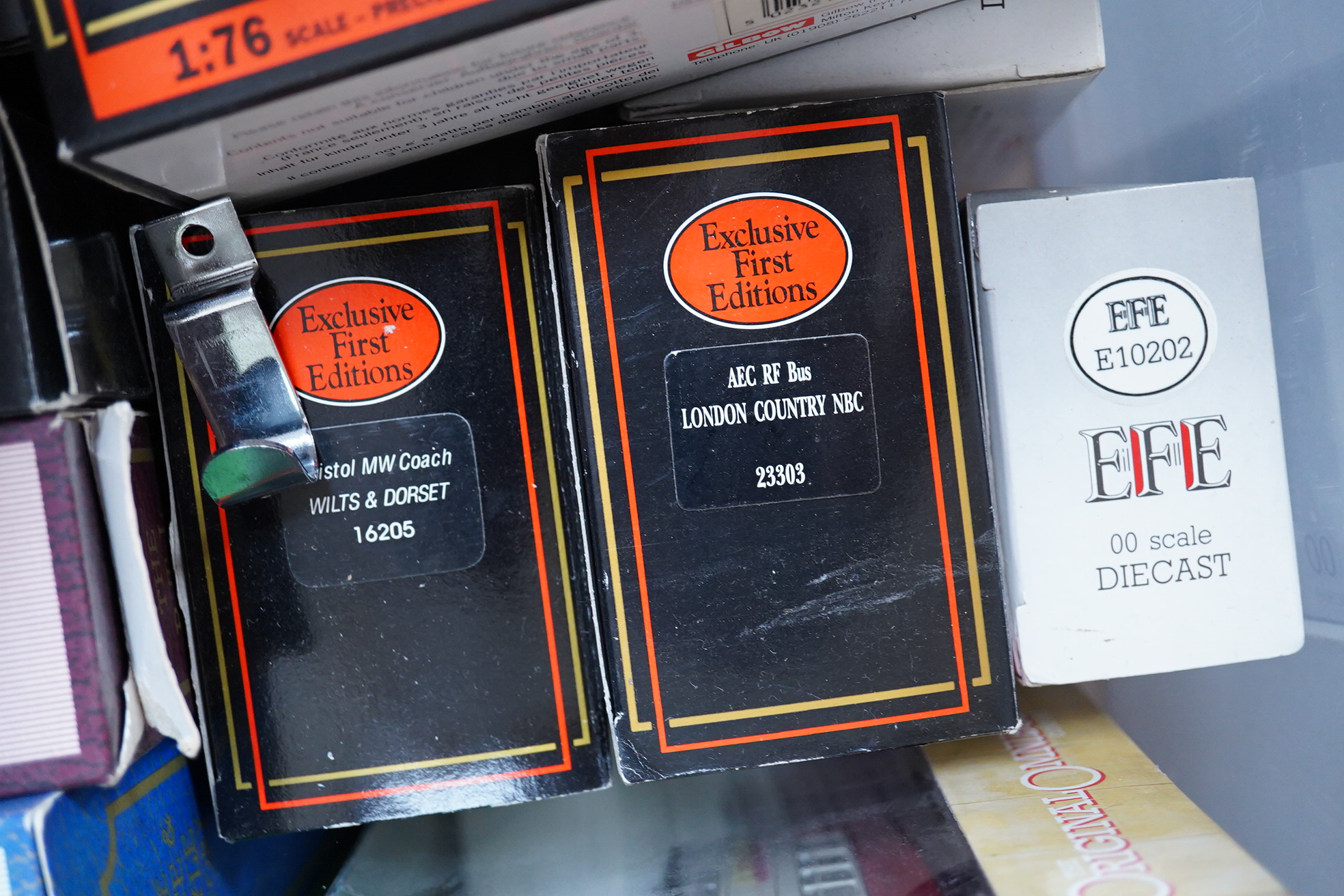 Thirty-seven boxed EFE and Corgi OOC buses, coaches and trolley buses, and sets, operators include; London Transport, Brighton & Hove, Grey Green, Southdown, Portsmouth, Southern Vectis, etc.